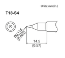 Hakko Soldering Tip: T18-D16 Screwdriver - For Lead or Lead-Free