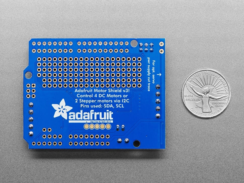 Adafruit Motor/Stepper/Servo Shield for Arduino v2 Kit - v2.3