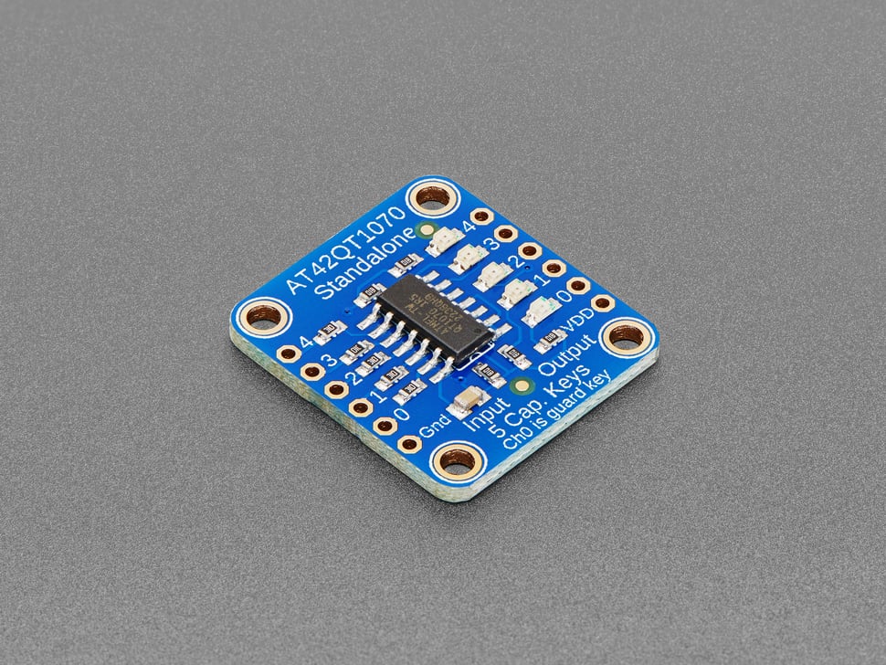 Standalone 5-Pad Capacitive Touch Sensor Breakout - AT42QT1070