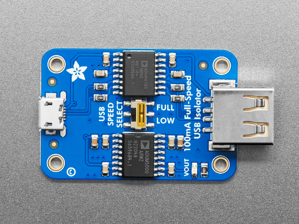 Adafruit USB Isolator - 100mA Isolated Low/Full Speed USB