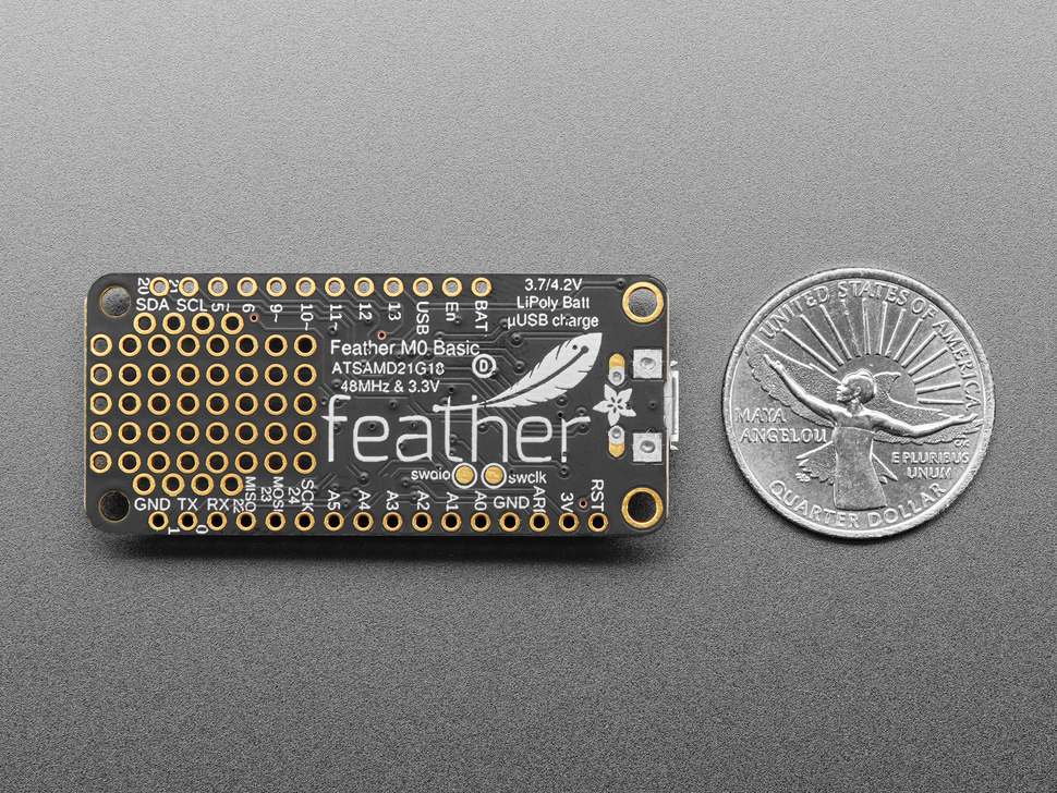 Adafruit Feather M0 Basic Proto - ATSAMD21 Cortex M0