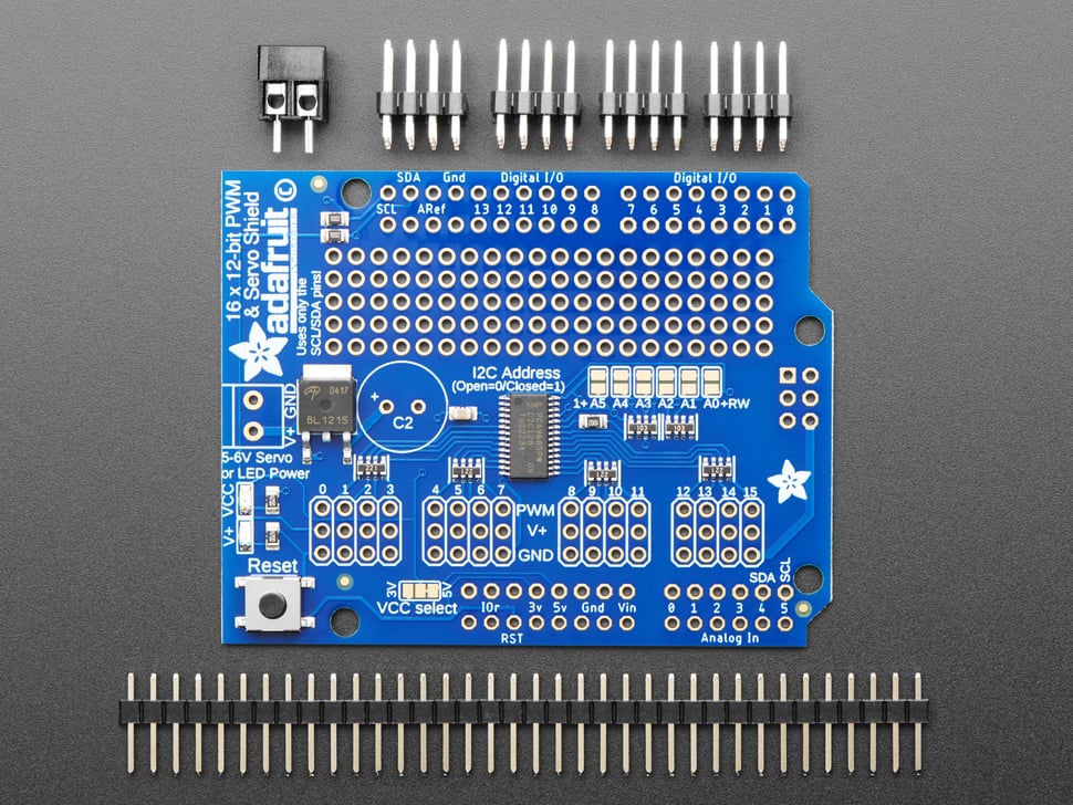 Adafruit 16-Channel 12-bit PWM/Servo Shield - I2C interface