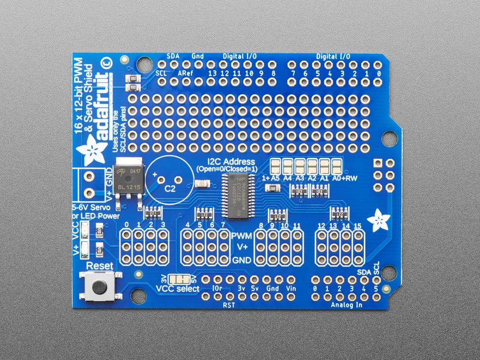 Adafruit 16-Channel 12-bit PWM/Servo Shield - I2C interface