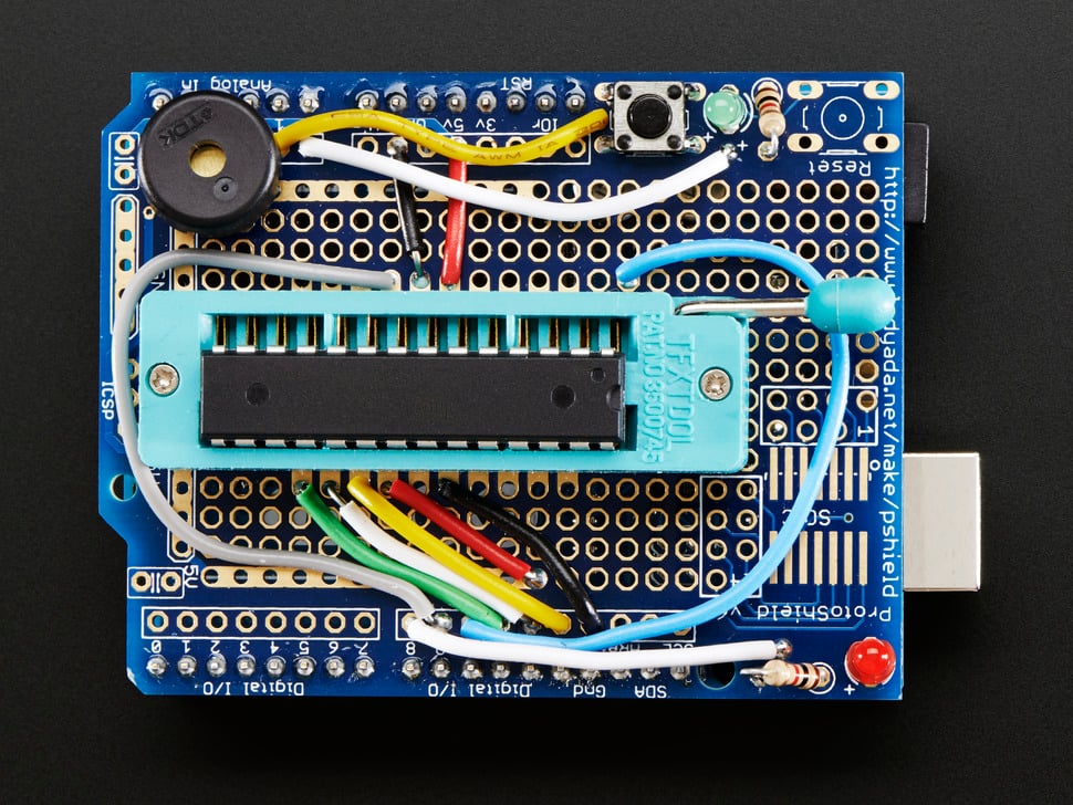 Standalone AVR ISP Programmer Shield Kit - includes blank chip!