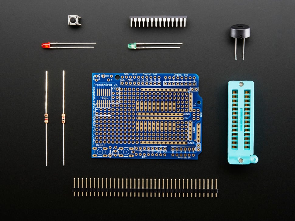 Standalone AVR ISP Programmer Shield Kit - includes blank chip!