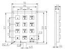 3x4 Phone-style Matrix Keypad