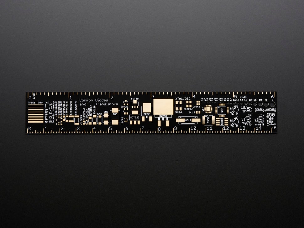 Adafruit PCB Ruler v2 - 6" 