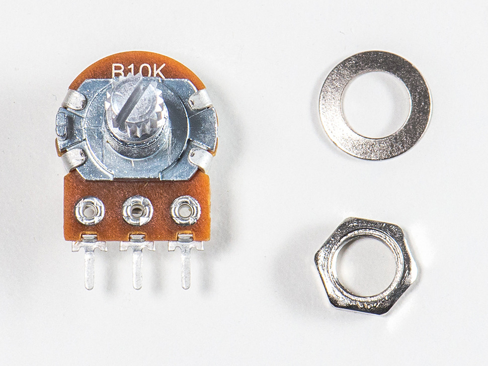 Panel Mount 10K potentiometer (Breadboard Friendly) - 10K Linear