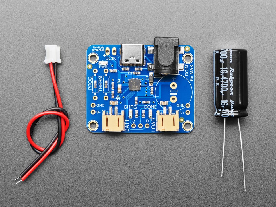 USB / DC / Solar Lithium Ion/Polymer charger - Rev C 