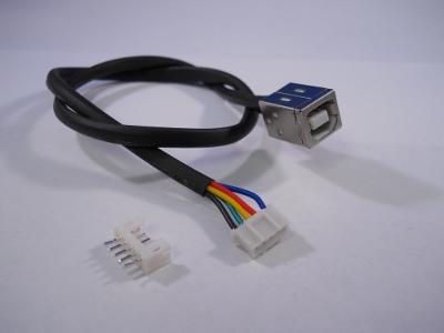 Type B USB female connector to 5-pin connector cable (16 inch) + header kit | Electronics123