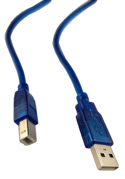 USB 2.0 A Male to B Male 28/28AWG Cable - 3ft