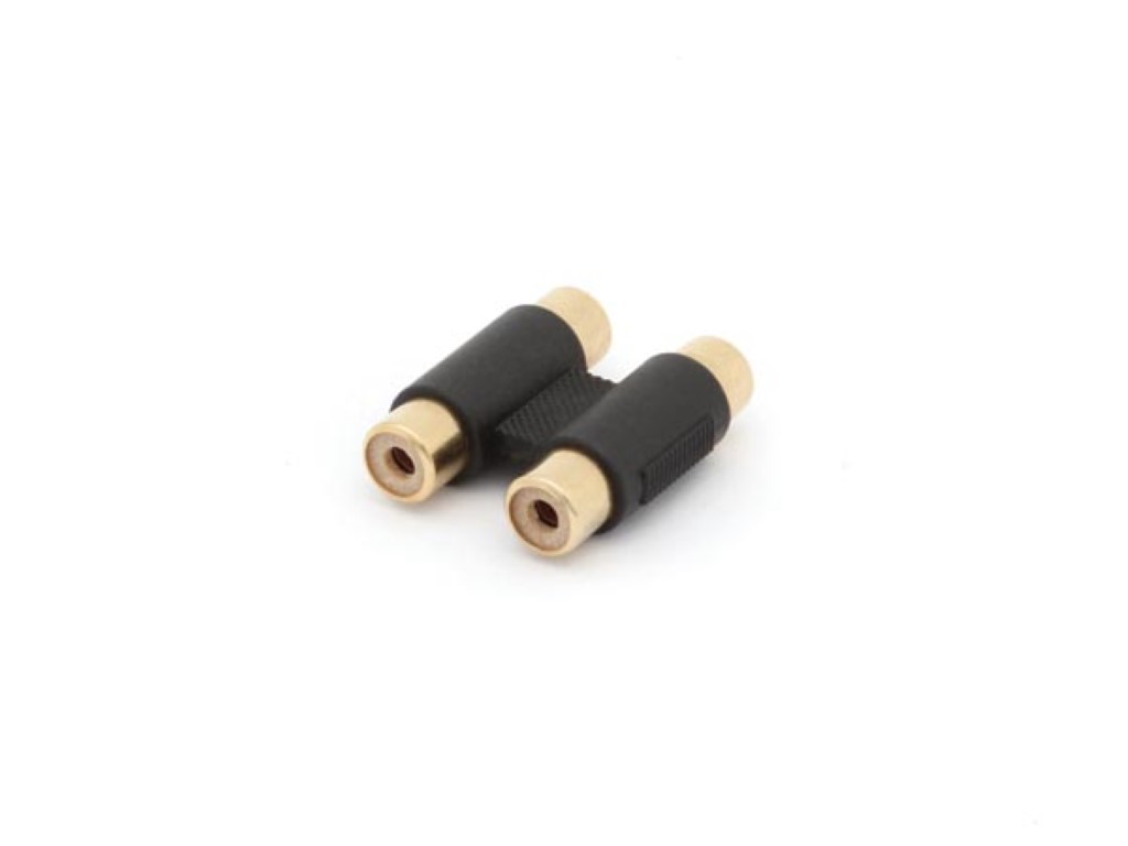 Gold-Plated Dual Phono (RCA) Jacks to Dual Phono (RCA) Jacks Adapter