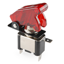 Toggle Switch and Cover - Illuminated (Red)