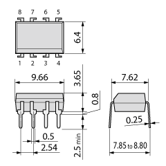 PIC12C508A-04/P micro 4M .5K OTP (DIP8)