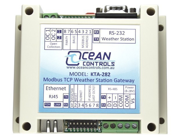 Modbus TCP Weather Station Gateway