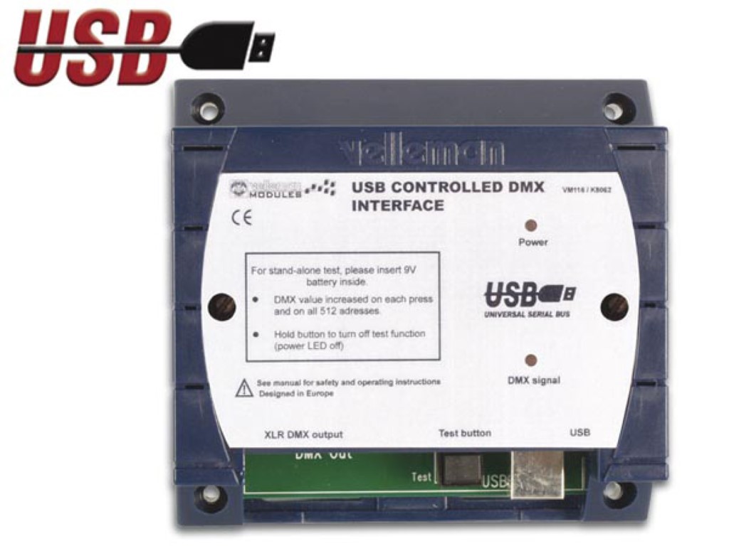 USB Controlled DMX Interface (Assembled)