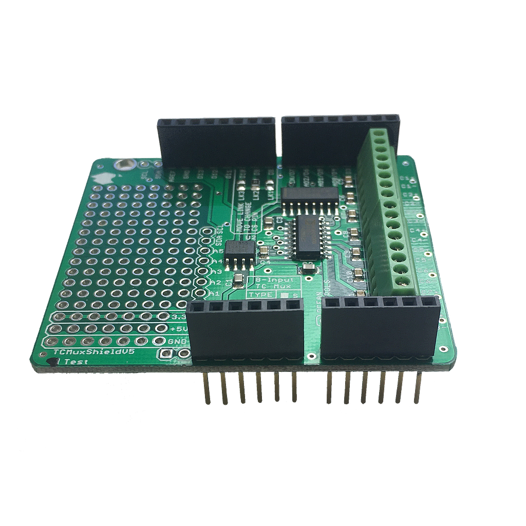 Arduino Thermocouple Multiplexer Shield (T - MAX31855T) (With Headers)