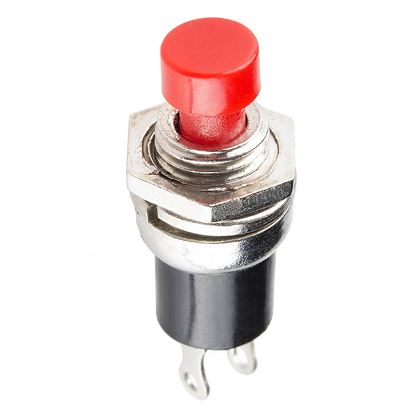 Momentary Button - Panel Mount (Red)