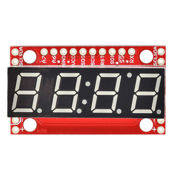 SparkFun 7-Segment Serial Display - Red