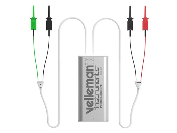 Mini oscilloscope for PC, 2 channels, with USB connection