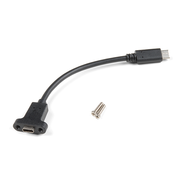 Panel Mount USB-C Extension Cable - 6"