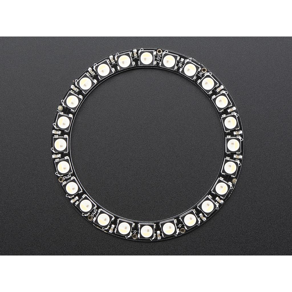 NeoPixel Ring - 24 x 5050 RGBW LEDs w/ Integrated Drivers - Natural White - ~4500K