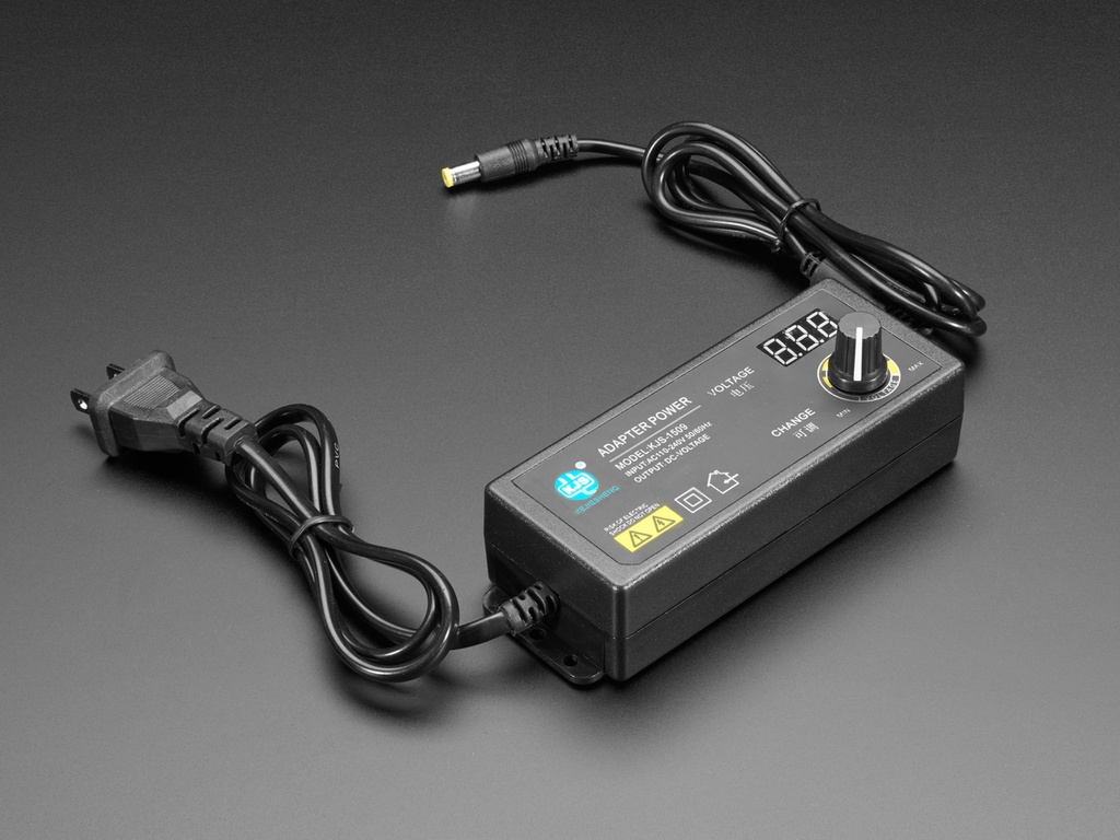 Adjustable Power Supply with 2.1mm / 5.5mm DC - 3V to 12V at 5A