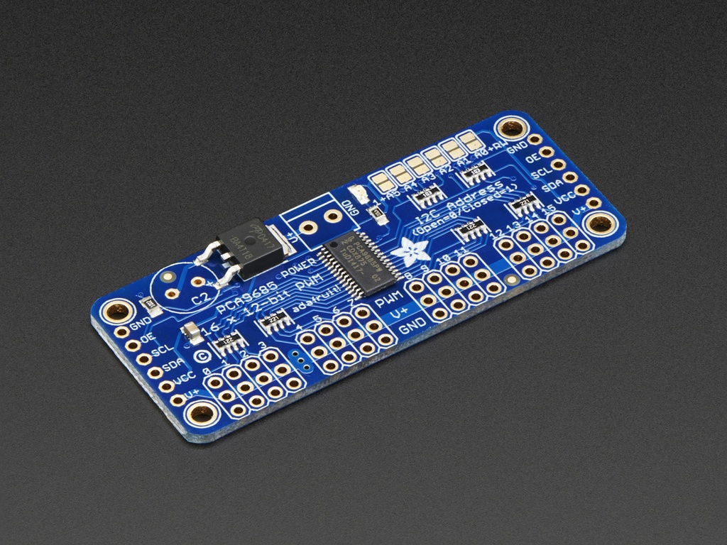 Adafruit 16-Channel 12-bit PWM/Servo Driver - I2C interface - PCA9685