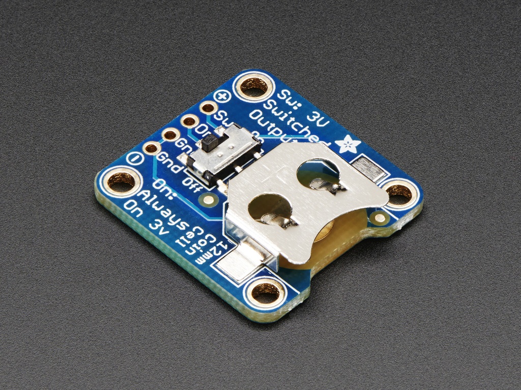 12mm Coin Cell Breakout w/ On-Off Switch