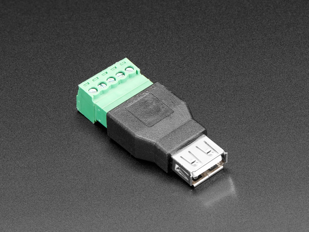 USB-A Female Socket to 5-pin Terminal Block