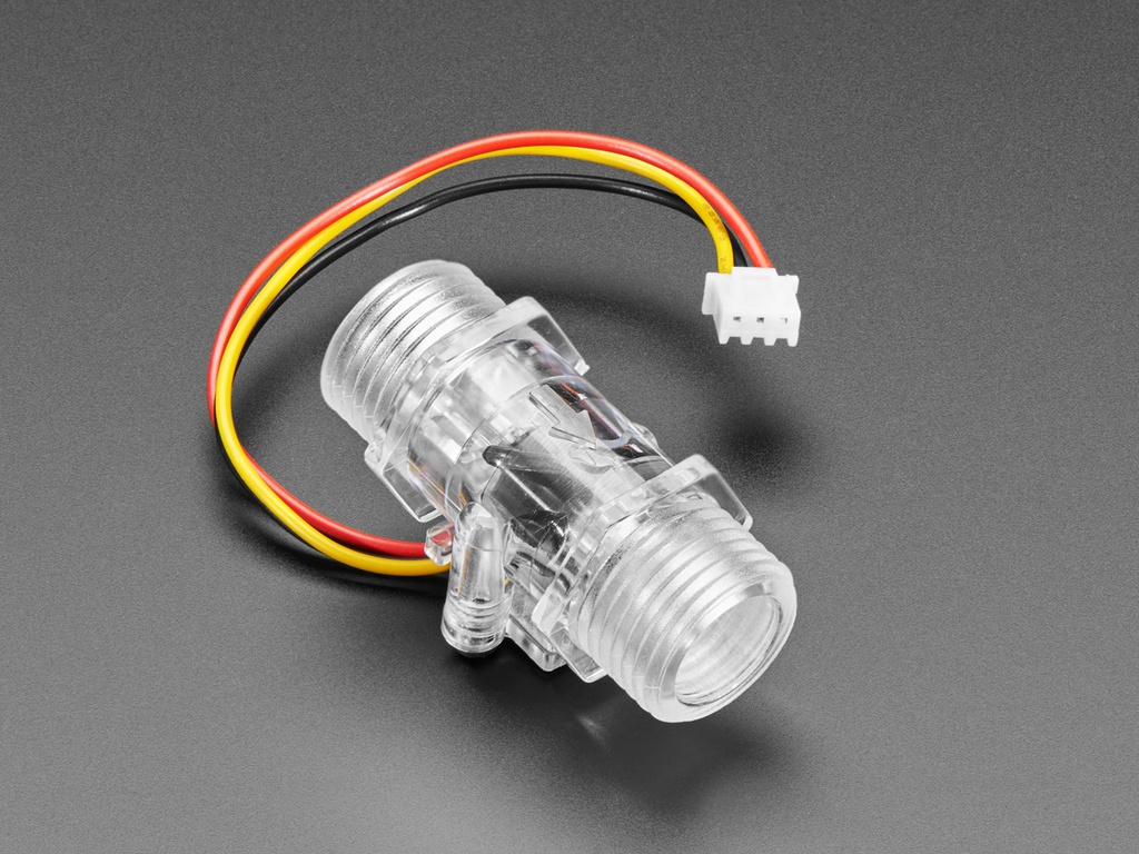 Clear Turbine Water Flow Sensor with 3-pin JST