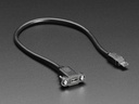 Panel Mount Extension USB Cable - Micro B Male to Micro B Female