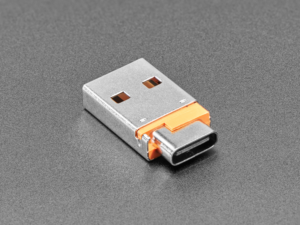 USB A Plug to USB C Jack Microadapter