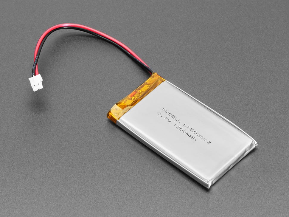 Lithium Ion Polymer Battery - 3.7v 1200mAh