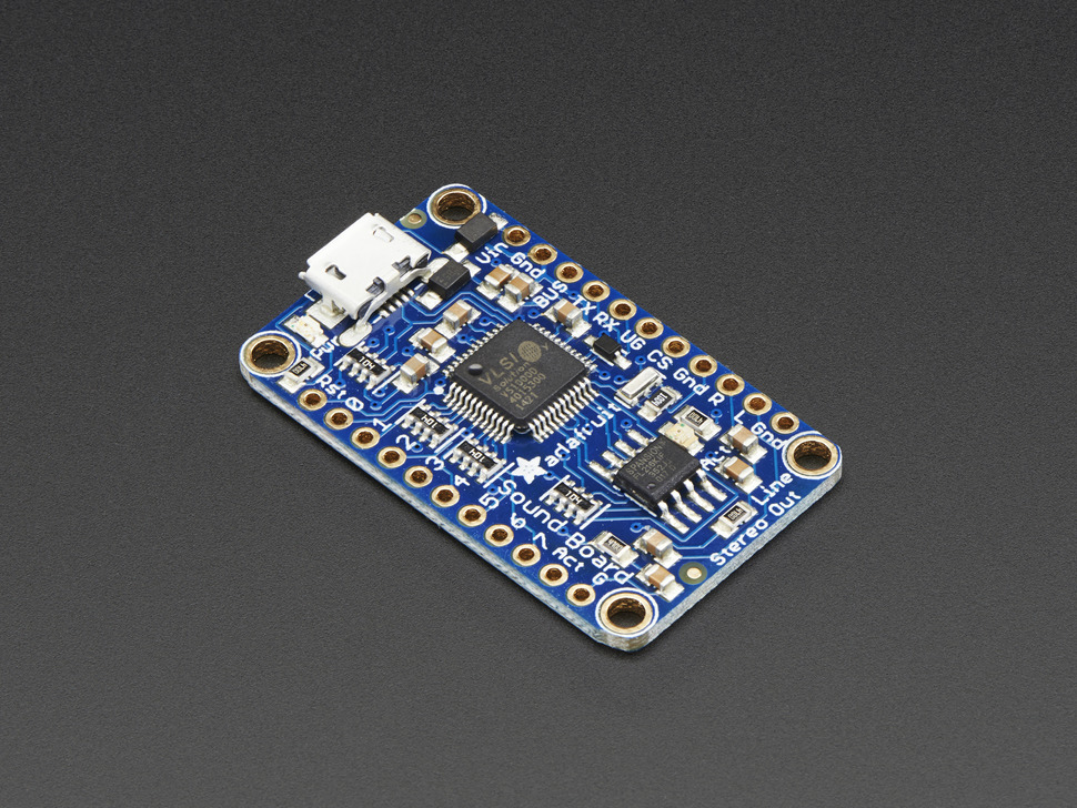 Adafruit Audio FX Mini Sound Board - WAV/OGG 8 Trigger - 2MB Flash