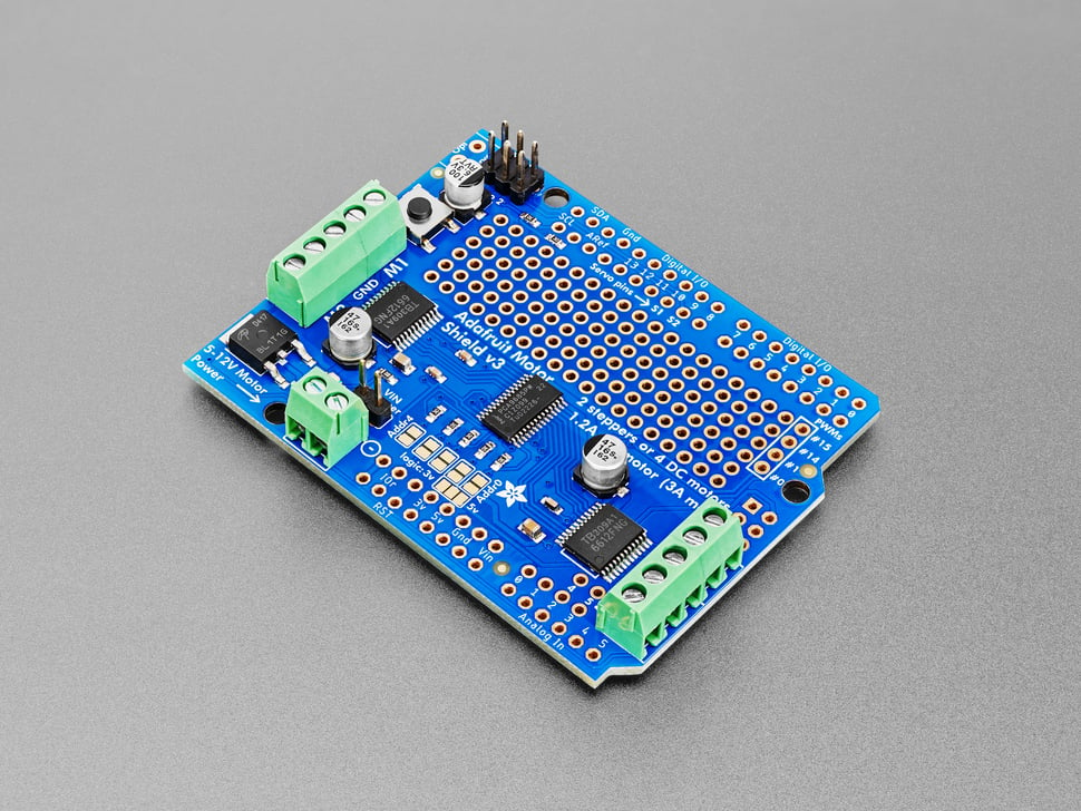 Adafruit Motor/Stepper/Servo Shield for Arduino v2 Kit - v2.3