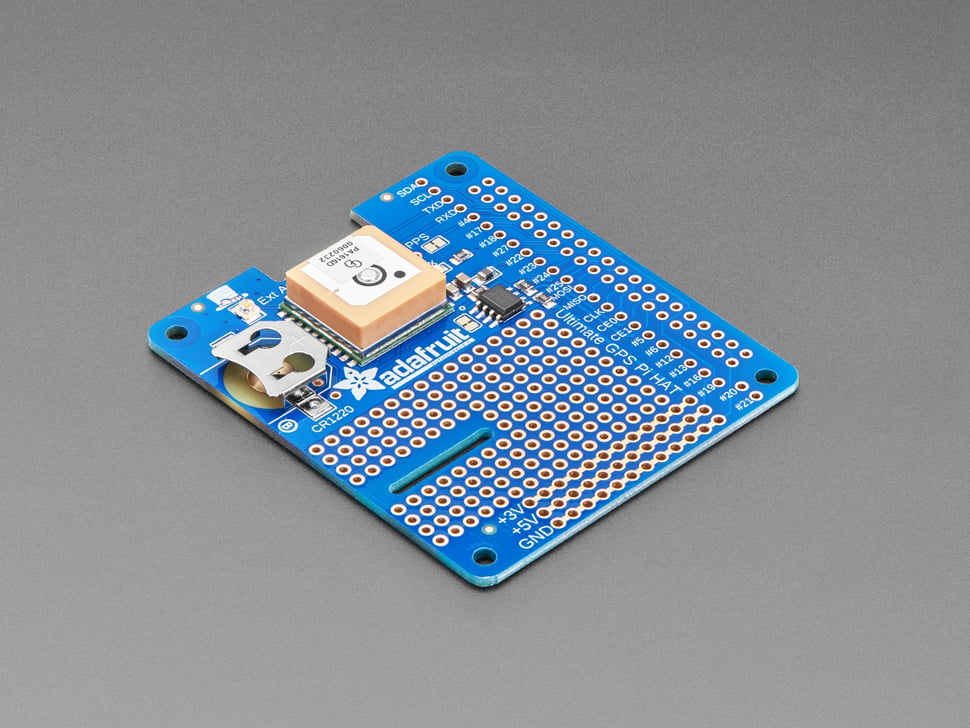 Adafruit Ultimate GPS HAT for Raspberry Pi A+/B+/Pi 2/3/4/Pi 5 - Mini Kit