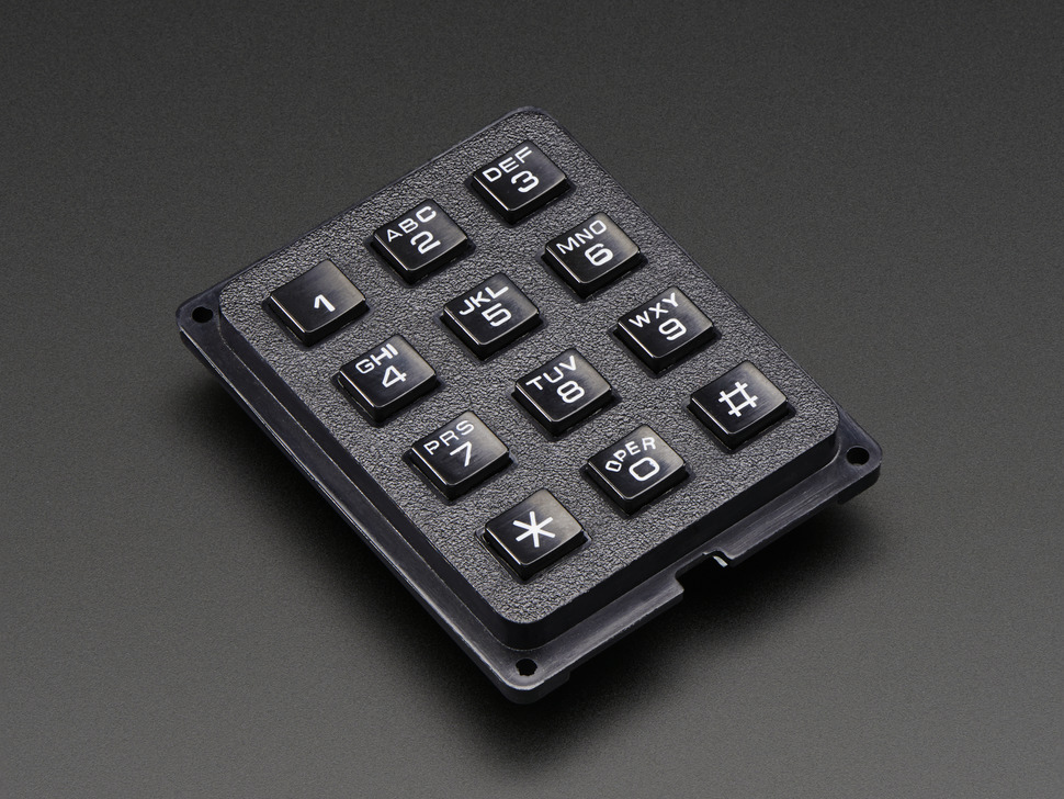 3x4 Phone-style Matrix Keypad