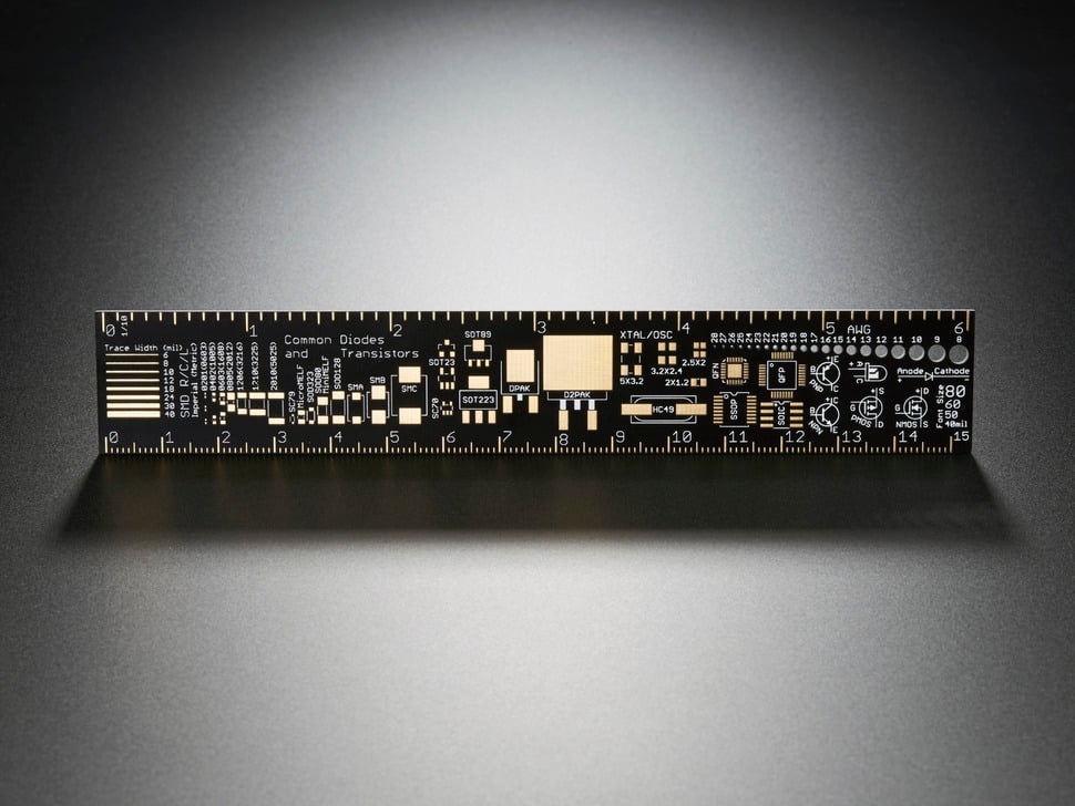 Adafruit PCB Ruler v2 - 6" 