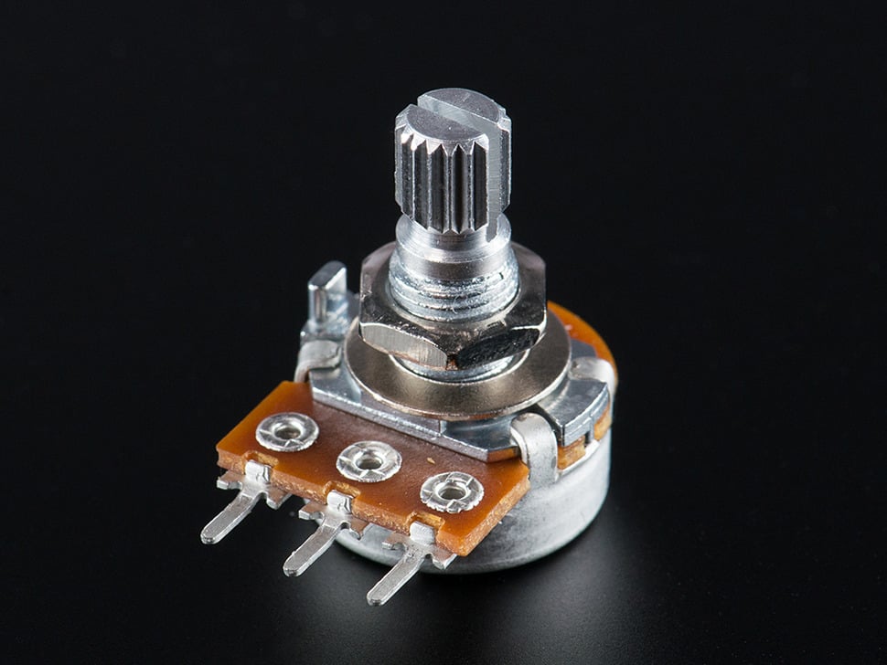 Panel Mount 10K potentiometer (Breadboard Friendly) - 10K Linear