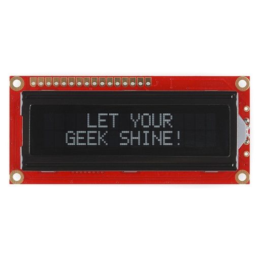 [LCD-00709] Basic 16x2 Character LCD - White on Black 5V