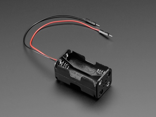 [ADA-3905] 2x2 AA Battery Holder with Premium Jumper Header Wires