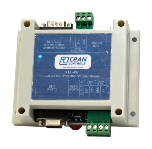 [KTA-402] BACnet MS/TP Weather Station Gateway For Davis Weather Stations