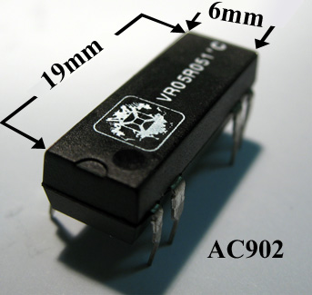 [AC902] Relay Reed 5V/200E SPDT 0.5A 20x9x6mm