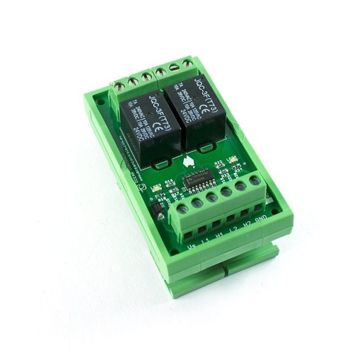 [RLD-242] Two 24VDC Relay Card on DIN Rail Mount