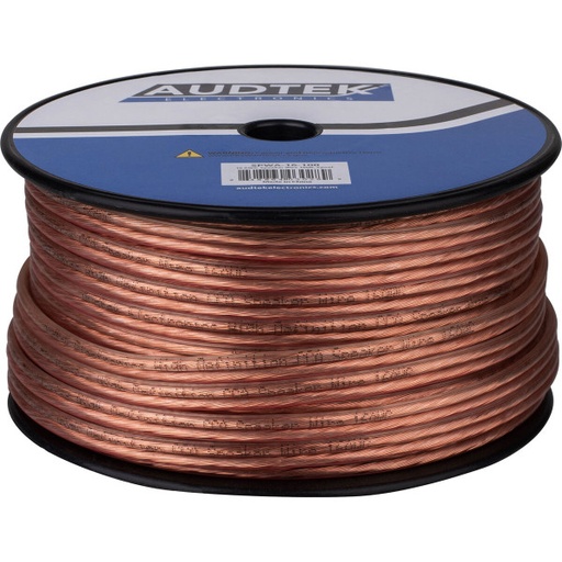 [WRE-100] Audtek 16 AWG CCA Speaker Wire 100 ft. Spool